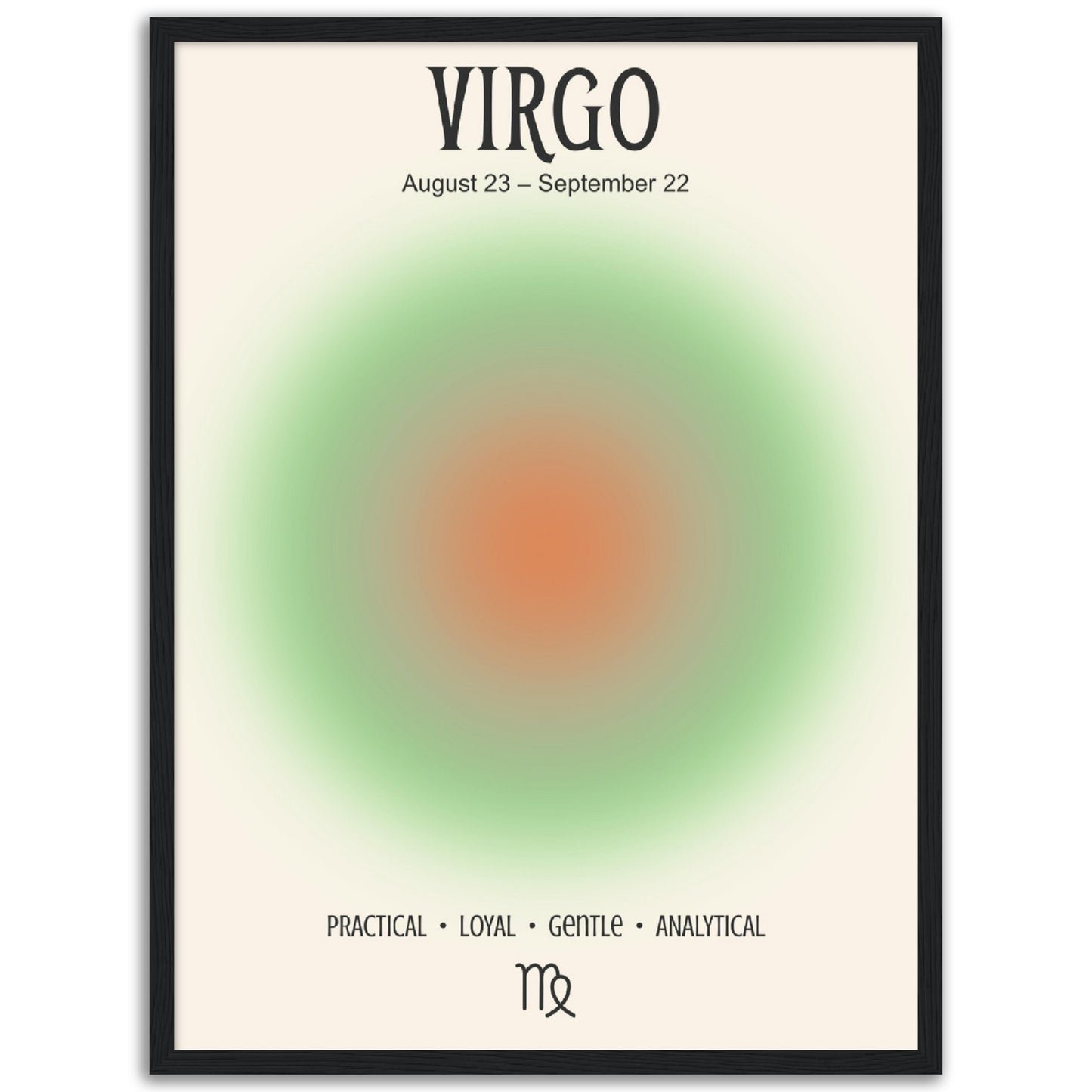 Virgo Positive Aura Zodiac Print