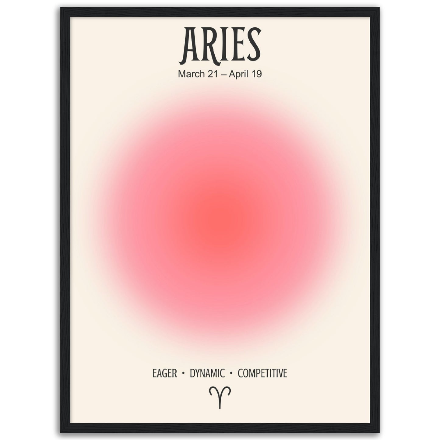 Aries Positive Aura Zodiac Art Print