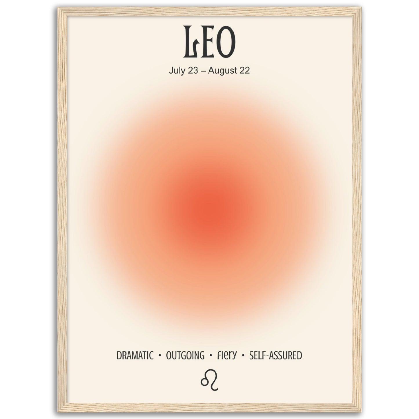 Leo Positive Aura Zodiac Print