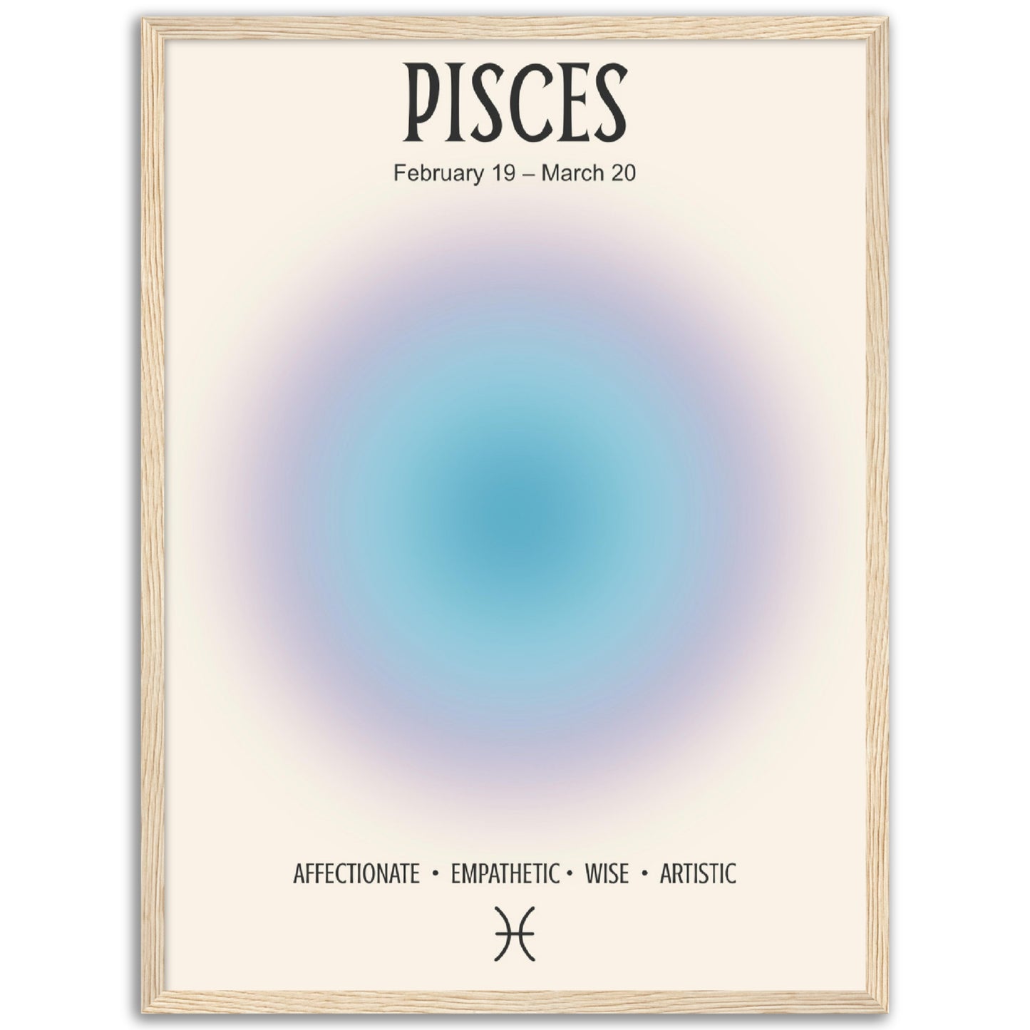 Pisces Positive Aura Zodiac Print