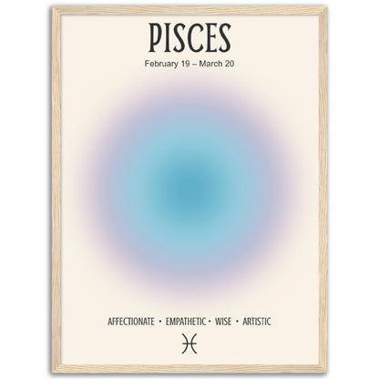 Pisces Positive Aura Zodiac Print