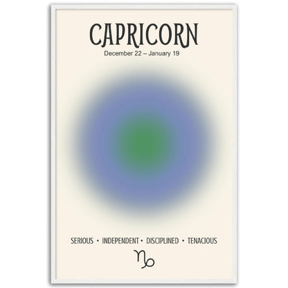 Capricorn Positive Aura Zodiac Print