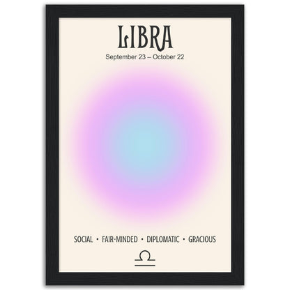 Libra Positive Aura Zodiac Print