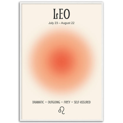 Leo Positive Aura Zodiac Print